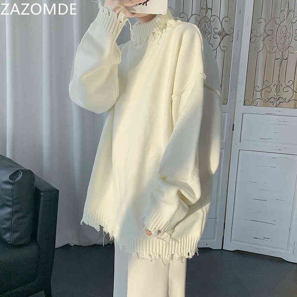 zazomde autumn winter men solid color casual loose knitting turtleneck sweater tassel pullovers hip hop street male, Black
zazomde autumn winter men solid color casual loose knitting turtleneck sweater tassel pullovers hip hop street male, Black