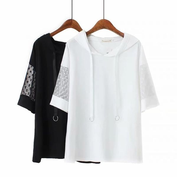 plus size t-shirt 2021 summer korea for women large loose short sleeve cotton lace hoodie white black 4xl clothin
plus size t-shirt 2021 summer korea for women large loose short sleeve cotton lace hoodie white black 4xl clothin