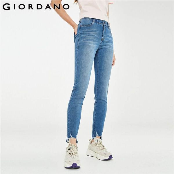 giordano women jeans irregular cuffs slim denim ankle length spandex multi pockets casual feminino 05421307 women's, Blue
giordano women jeans irregular cuffs slim denim ankle length spandex multi pockets casual feminino 05421307 women's, Blue