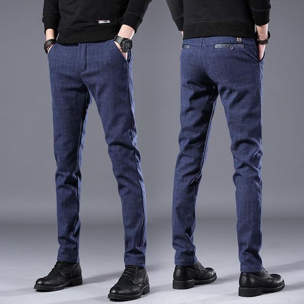 men's pants 2021 winter plus velvet thick casual plaid cotton and linen slim feet warm, Black
men's pants 2021 winter plus velvet thick casual plaid cotton and linen slim feet warm, Black