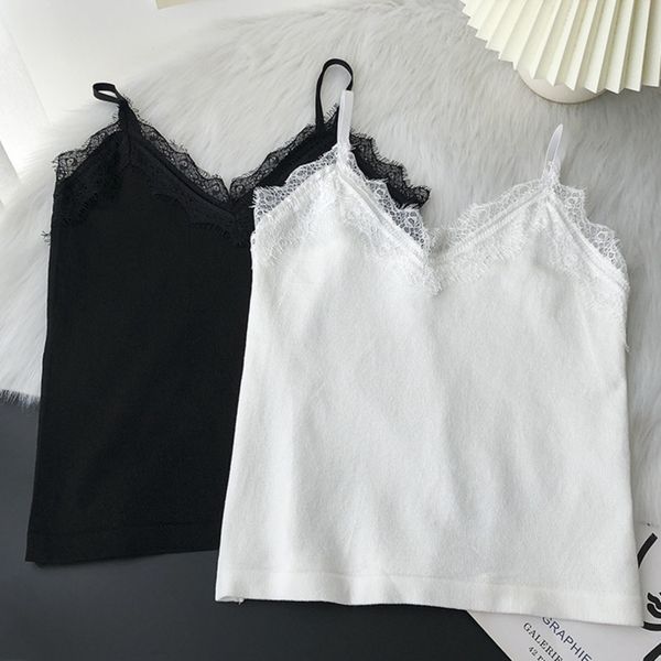 lace lace suspender women's eyelash side open back floral vest bottomless elastic ice silk knitting 210515, White
lace lace suspender women's eyelash side open back floral vest bottomless elastic ice silk knitting 210515, White