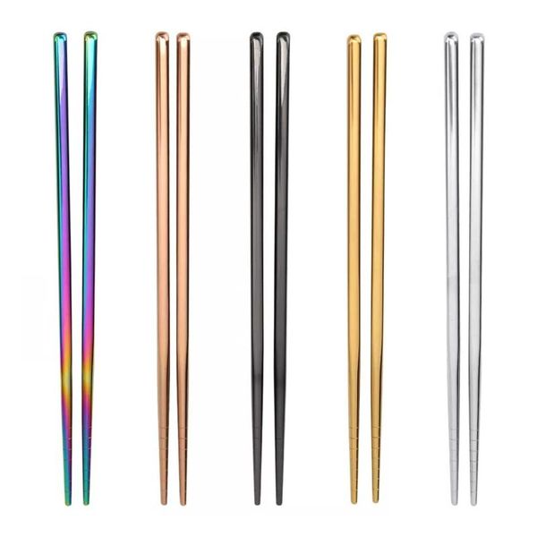 chopsticks 1pair stainless steel chinese non-slip reusable metal chopstick for sushi hashi sticks tableware kitchen tool
chopsticks 1pair stainless steel chinese non-slip reusable metal chopstick for sushi hashi sticks tableware kitchen tool