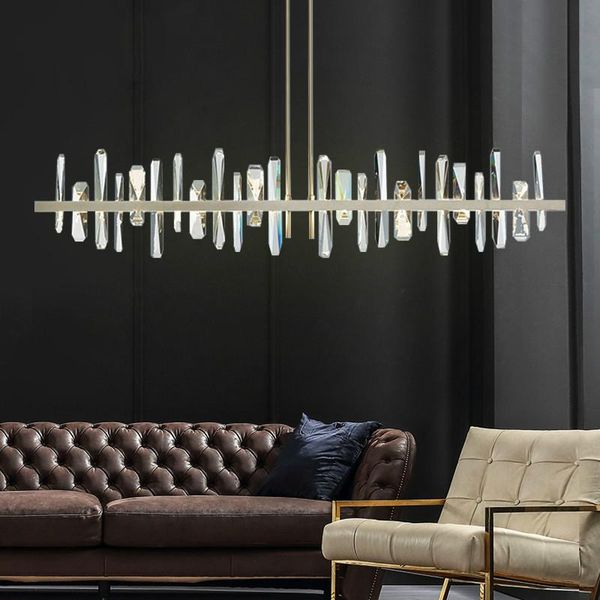 pendant lamps light luxury post modern crystal restaurant led chandelier simple villa decoration nordic bar lighting
pendant lamps light luxury post modern crystal restaurant led chandelier simple villa decoration nordic bar lighting