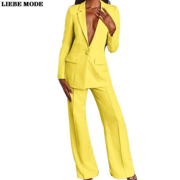 women's two piece pants office lady business loose suit 2 pieces blazer set women pink yellow formal work wear notch collar jacket trou, White
women's two piece pants office lady business loose suit 2 pieces blazer set women pink yellow formal work wear notch collar jacket trou, White