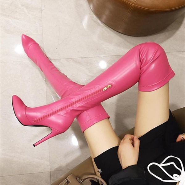 boots great quality pu muti color available skintight lady's thigh high pointed toe thin heel custom big size 49, Black
boots great quality pu muti color available skintight lady's thigh high pointed toe thin heel custom big size 49, Black