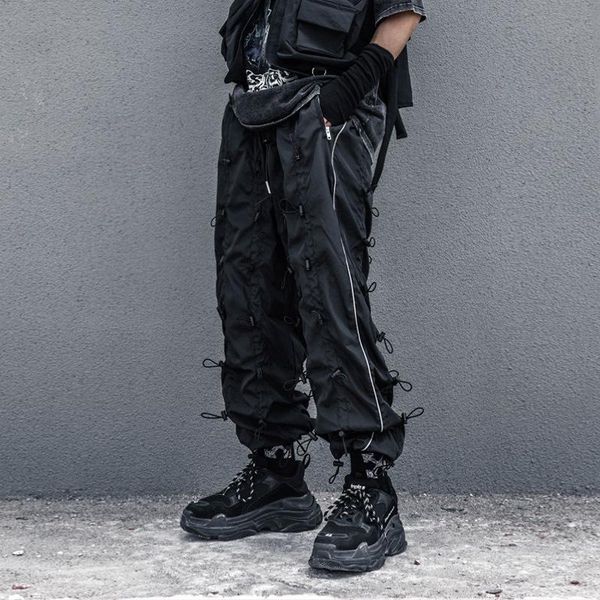 men's pants high street sweatpants men hip hop full body drawstring casual wide leg dark plus velvet jogging cargo, Black
men's pants high street sweatpants men hip hop full body drawstring casual wide leg dark plus velvet jogging cargo, Black