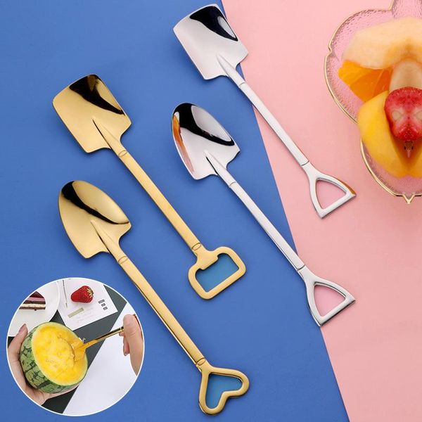 spoons 1pc stainless steel spade spoon teaspoons kitchen supplies creative coffee stirring tool tableware ice cream dessert
spoons 1pc stainless steel spade spoon teaspoons kitchen supplies creative coffee stirring tool tableware ice cream dessert