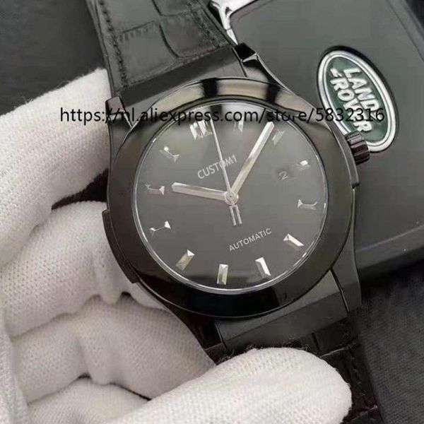wristwatches 42mm men's watch fully automatic mechanical sapphire glass storage luminous imported cowhide strap male clock003, Slivery;brown
wristwatches 42mm men's watch fully automatic mechanical sapphire glass storage luminous imported cowhide strap male clock003, Slivery;brown