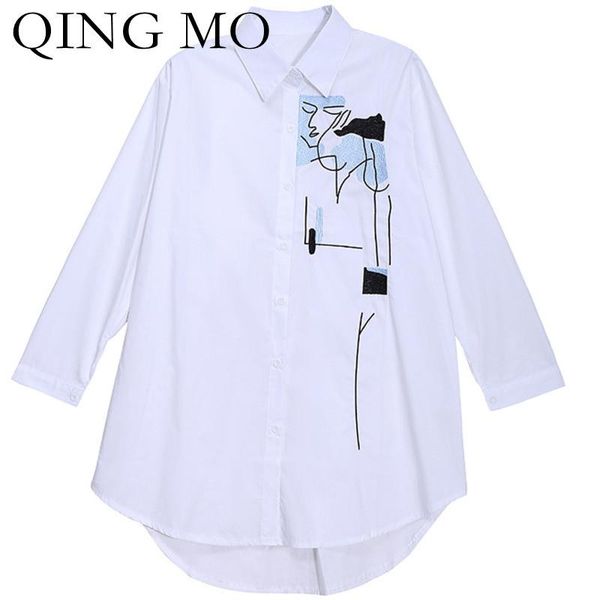 women's blouses & shirts qing mo 2021 spring autumn fashion stitching striped long sleeved trendy casual zwl238, White
women's blouses & shirts qing mo 2021 spring autumn fashion stitching striped long sleeved trendy casual zwl238, White