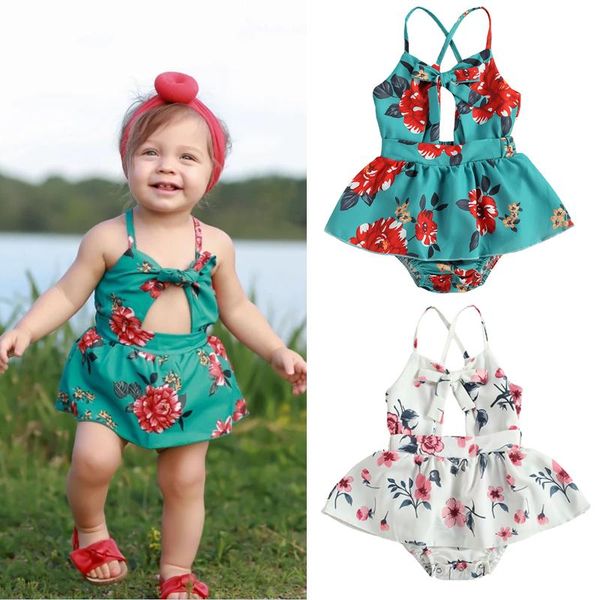 girl's dresses toddler kids baby girls flower printing romper dress infants bowknot sleeveless halter hollow bodysuit summer clothing, Red;yellow
girl's dresses toddler kids baby girls flower printing romper dress infants bowknot sleeveless halter hollow bodysuit summer clothing, Red;yellow
