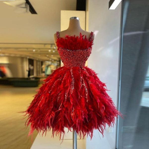 party dresses red feather short prarls beaded spaghetti straps cocktail dress zipper back evening gowns custom made prom, White;black
party dresses red feather short prarls beaded spaghetti straps cocktail dress zipper back evening gowns custom made prom, White;black