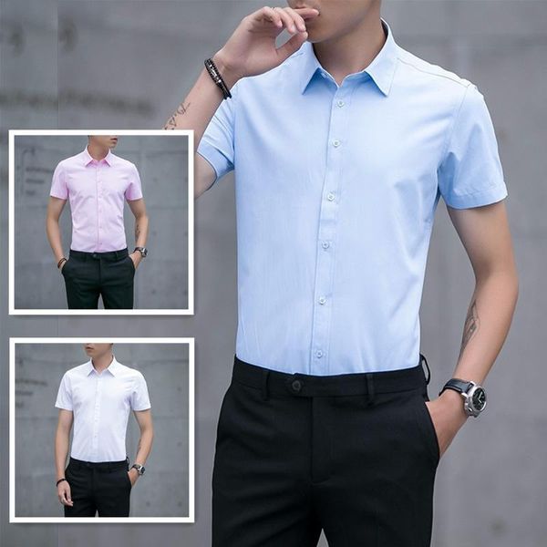 men's dress shirts white shirt short sleeve no iron slim fit business leisure work summer professional, White;black
men's dress shirts white shirt short sleeve no iron slim fit business leisure work summer professional, White;black