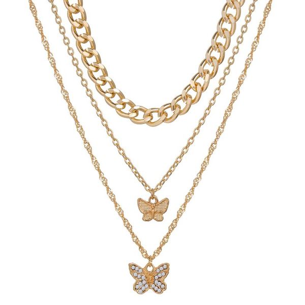 pendant necklaces rhinestone butterfly necklace for women alloy multilayer stacked clavicle chain statement party jewelry, Silver
pendant necklaces rhinestone butterfly necklace for women alloy multilayer stacked clavicle chain statement party jewelry, Silver