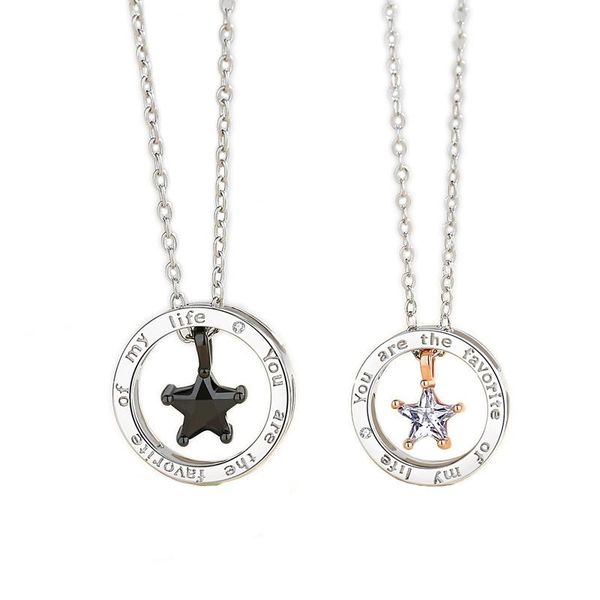 chains s925 sterling silver star couple necklace female creative diamond five-pointed clavicle chain circle pendant
chains s925 sterling silver star couple necklace female creative diamond five-pointed clavicle chain circle pendant