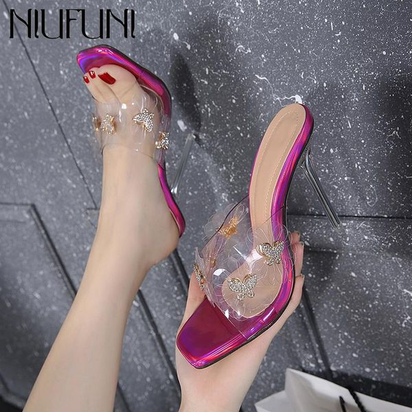 slippers butterfly crystal high heels women's transparent pvc flowers rhinestone slides fluorescent colors sandals women shoes, Black
slippers butterfly crystal high heels women's transparent pvc flowers rhinestone slides fluorescent colors sandals women shoes, Black