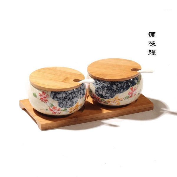 storage bottles & jars ceramics glaze down flavor for spice kitchen creative salt sugar pepper pots set with bamboo rack and lids
storage bottles & jars ceramics glaze down flavor for spice kitchen creative salt sugar pepper pots set with bamboo rack and lids