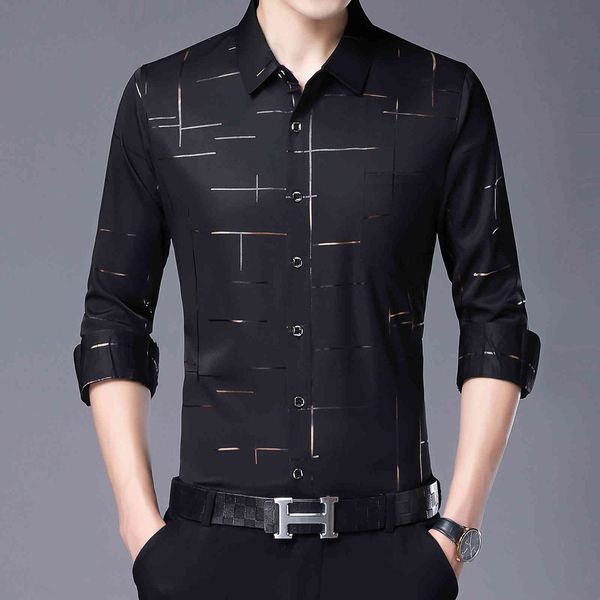 men's ice silk trend gold pattern loose comfortable leisure long sleeve shirt elite business, White;black
men's ice silk trend gold pattern loose comfortable leisure long sleeve shirt elite business, White;black