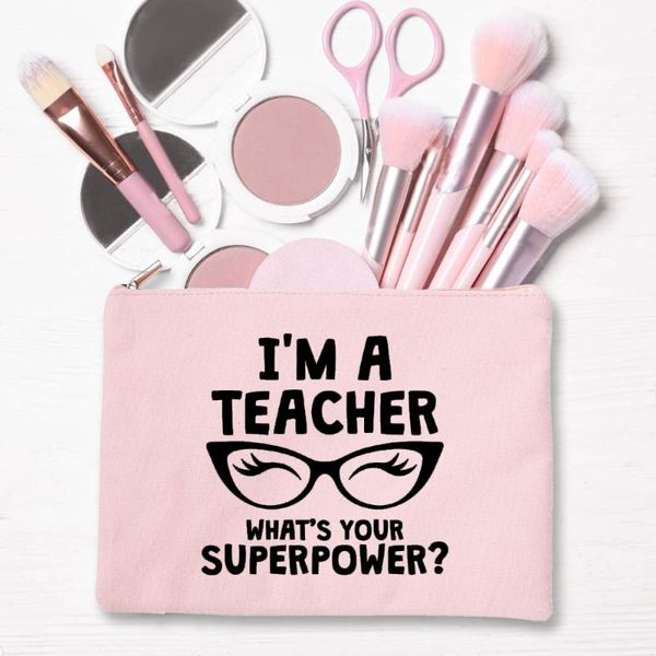 cosmetic bags & cases i am a teacher women canvas pink makeup pouch handbag flower printed lipstick organizers teacher's day gift
cosmetic bags & cases i am a teacher women canvas pink makeup pouch handbag flower printed lipstick organizers teacher's day gift