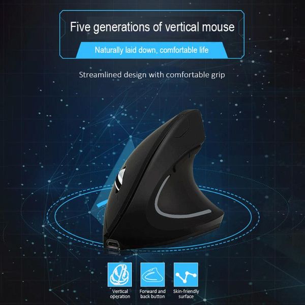 mice adjustable gaming 2.4ghz wireless optical vertical mouse 3 gears 1600 dpi for household computer safety part