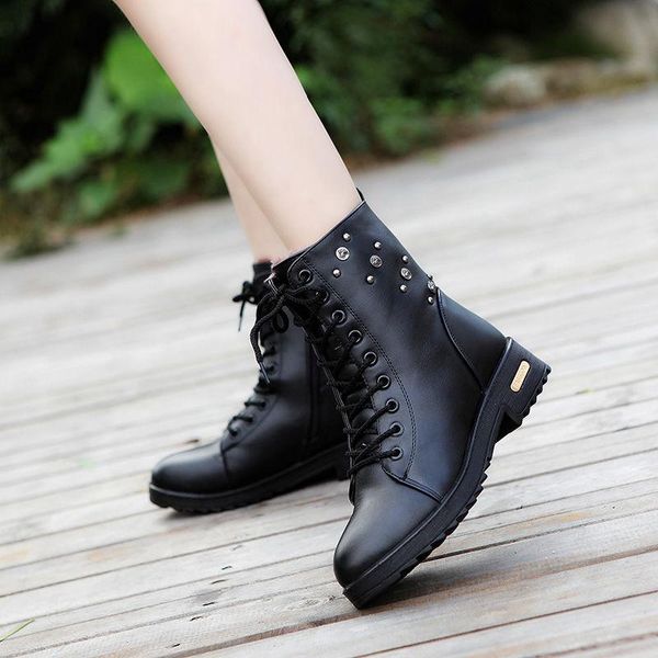 boots autumn winter women's british mid-tube korean style short trendy flat-bottomed leather, Black
boots autumn winter women's british mid-tube korean style short trendy flat-bottomed leather, Black