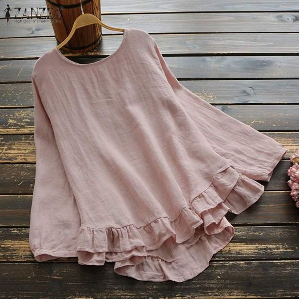 women's blouses & shirts asymmetrical blouse elegant ruffle casual cotton long sleeve female o neck blusas plus size tunic, White
women's blouses & shirts asymmetrical blouse elegant ruffle casual cotton long sleeve female o neck blusas plus size tunic, White