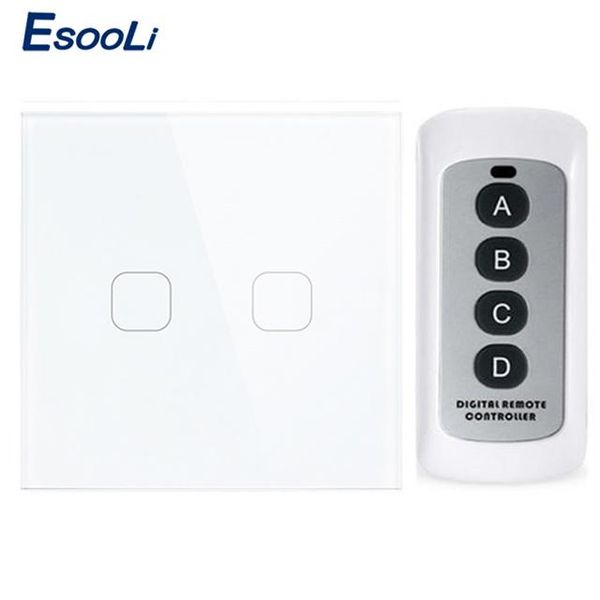 smart home control esooli eu standard 2 gang 1 way light touch switch waterproof glass panel wall sensor remote controller
smart home control esooli eu standard 2 gang 1 way light touch switch waterproof glass panel wall sensor remote controller