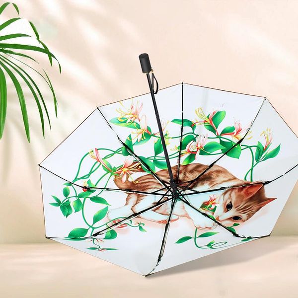 umbrellas cute cat rain for women sunny umbrella sunshade anti uv lady small black 3 folding super light guarda chuva
umbrellas cute cat rain for women sunny umbrella sunshade anti uv lady small black 3 folding super light guarda chuva