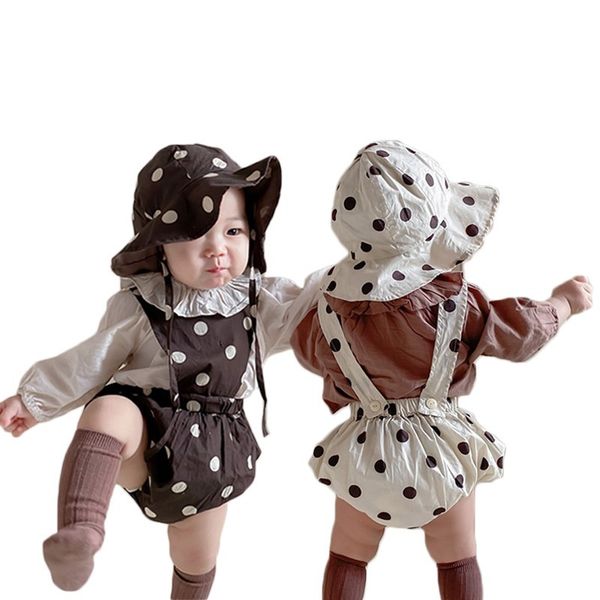 boys overalls spring new kids clothes sets baby boys girls ruffle collar long sleeve shirts and dot jumpsuit overalls hat 3pcs 210413, White
boys overalls spring new kids clothes sets baby boys girls ruffle collar long sleeve shirts and dot jumpsuit overalls hat 3pcs 210413, White