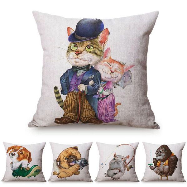 cushion/decorative pillow funny cute cat fishing puppy water color decorative sofa throw cover ape gorilla animals linen cotton chair cushio
cushion/decorative pillow funny cute cat fishing puppy water color decorative sofa throw cover ape gorilla animals linen cotton chair cushio
