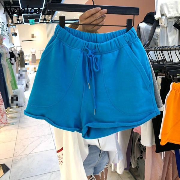 neploe shorts womem korean fashion lace up stretch waist femme 2021 summer loose casual crimping pocket sweatshorts women's, White;black
neploe shorts womem korean fashion lace up stretch waist femme 2021 summer loose casual crimping pocket sweatshorts women's, White;black