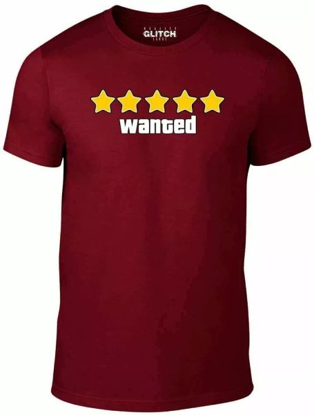wanted t-shirt men's gift present game books grand birthday auto xbox theft, White;black
wanted t-shirt men's gift present game books grand birthday auto xbox theft, White;black