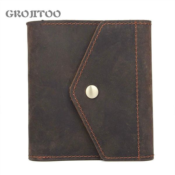 genuine crazy horse leather wallet for men and women bifold short wallets with holder vintage purse, Red;black
genuine crazy horse leather wallet for men and women bifold short wallets with holder vintage purse, Red;black
