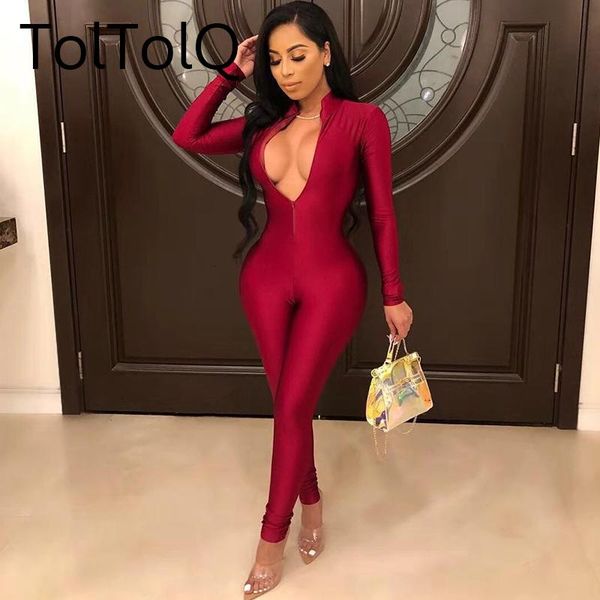 women's jumpsuits & rompers 2021 autumn womens jumpsuit deep v lead long sleeve women red winter bodycon, Black;white
women's jumpsuits & rompers 2021 autumn womens jumpsuit deep v lead long sleeve women red winter bodycon, Black;white