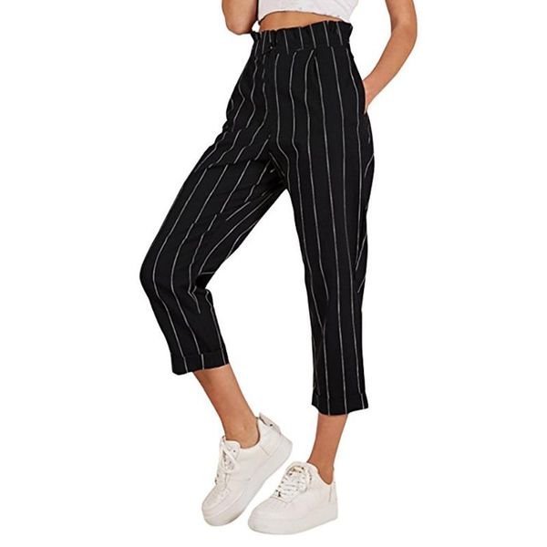 women's pants & capris fashion striped slim straight leg casual button with pockets trousers women clothes down, Black;white
women's pants & capris fashion striped slim straight leg casual button with pockets trousers women clothes down, Black;white