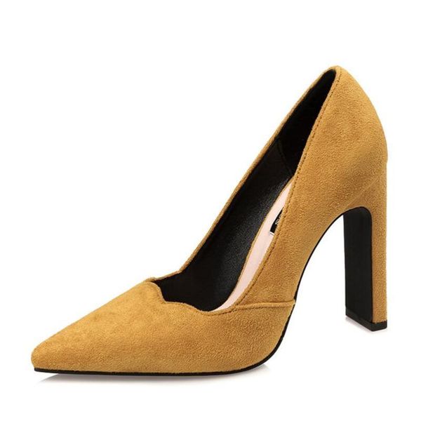 dress shoes {d&henlu}flock high heel pumps yellow woman party heels thick point toe suede 2021 mujeres bombas, Black
dress shoes {d&henlu}flock high heel pumps yellow woman party heels thick point toe suede 2021 mujeres bombas, Black