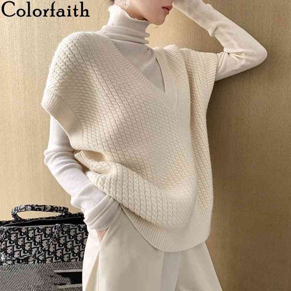 colorfaith new winter spring women sweaters pullovers sleeveless vest waistcoat vintage oversize wild knitwear swv1158 210413, White;black
colorfaith new winter spring women sweaters pullovers sleeveless vest waistcoat vintage oversize wild knitwear swv1158 210413, White;black