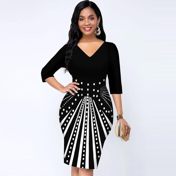 casual dresses fashion v neck geometric print party dress women three quarter sleeve stretchy office knee-length bodycon, Black;gray
casual dresses fashion v neck geometric print party dress women three quarter sleeve stretchy office knee-length bodycon, Black;gray