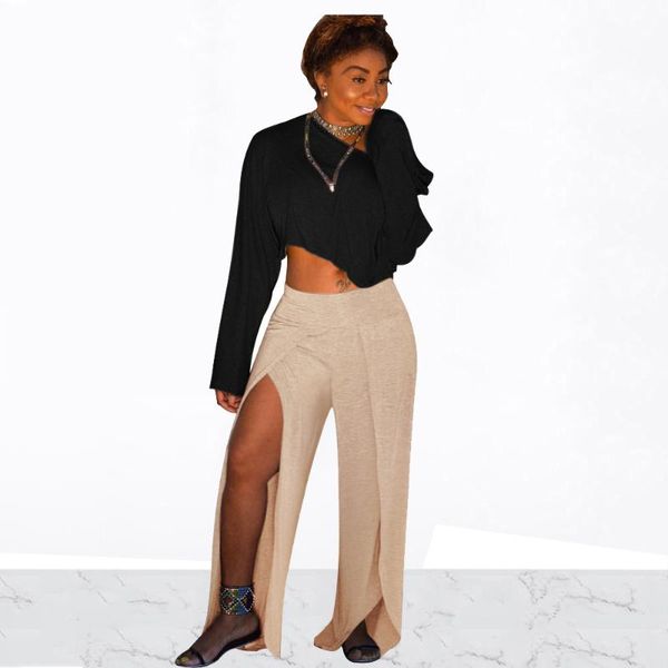 women's pants & capris casual sweatpants trousers high side split waist solid wide leg women loose hollow out streetwear pantalon femme, Black;white
women's pants & capris casual sweatpants trousers high side split waist solid wide leg women loose hollow out streetwear pantalon femme, Black;white