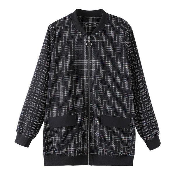 plus size outerwear & coats 10xl 8xl 6xl 4xl women spring autumn long sleeves jackets female o-neck plaid casual for mujers, Black
plus size outerwear & coats 10xl 8xl 6xl 4xl women spring autumn long sleeves jackets female o-neck plaid casual for mujers, Black