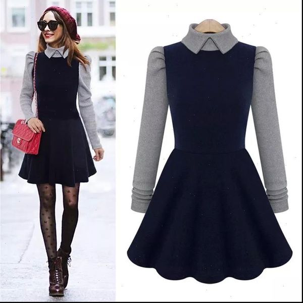 plus size warm spring autumn women dress long vintage turn down collar ruffles dresses ladies tight pleated, Black;gray
plus size warm spring autumn women dress long vintage turn down collar ruffles dresses ladies tight pleated, Black;gray