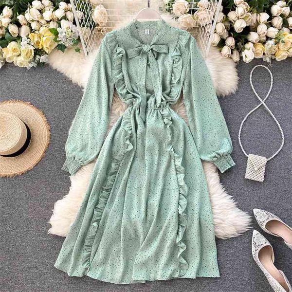 women's autumn sweet wooden ear slim chiffon floral print casual dress lady long sleeve elegant party vestidos n484 210527, Black;gray
women's autumn sweet wooden ear slim chiffon floral print casual dress lady long sleeve elegant party vestidos n484 210527, Black;gray