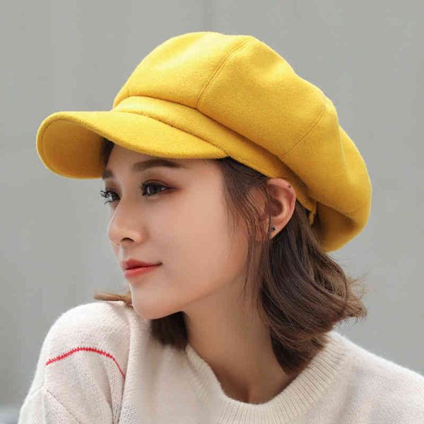 literary solid color beret female autumn winter version versatile english wool tweed painter octagonal hat, Blue;gray
literary solid color beret female autumn winter version versatile english wool tweed painter octagonal hat, Blue;gray
