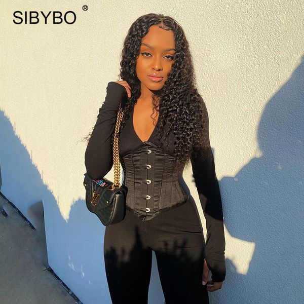 sibybo autumn cotton corset jumpsuit rompers long sleeve zipper jumpsuits 2 piece set streetwear fitness overalls 2021, Black;white
sibybo autumn cotton corset jumpsuit rompers long sleeve zipper jumpsuits 2 piece set streetwear fitness overalls 2021, Black;white