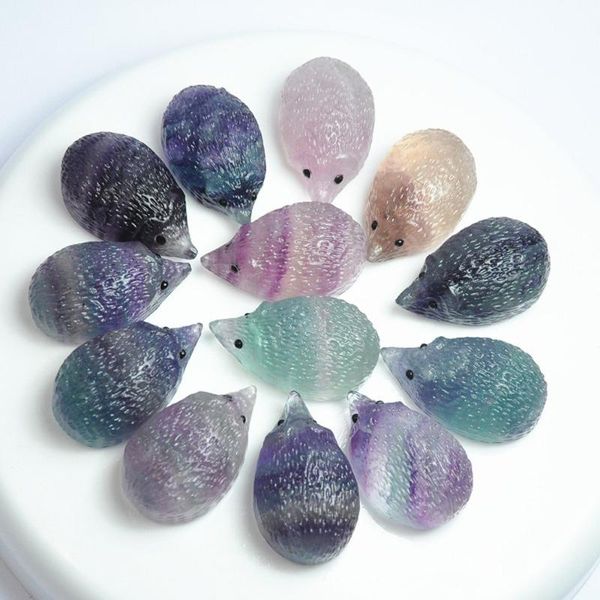 decorative objects & figurines 1pcs natural rainbow fluorite hedgehog decoration reiki stone crafts animal healing crystal quartz for home d
decorative objects & figurines 1pcs natural rainbow fluorite hedgehog decoration reiki stone crafts animal healing crystal quartz for home d