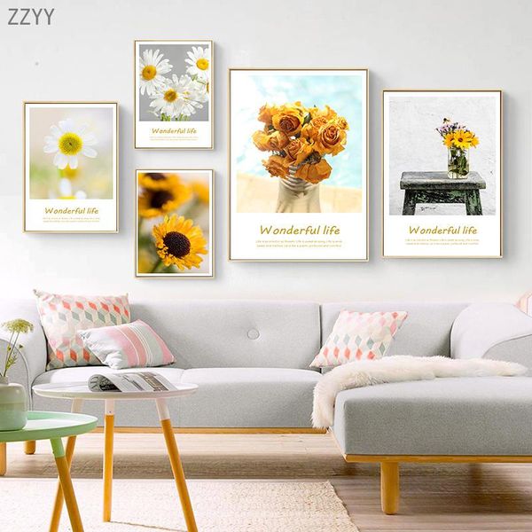 paintings nordic fresh sunflower chrysanthemum decorative prints on the canvas small modern home decor posters (no frame)
paintings nordic fresh sunflower chrysanthemum decorative prints on the canvas small modern home decor posters (no frame)
