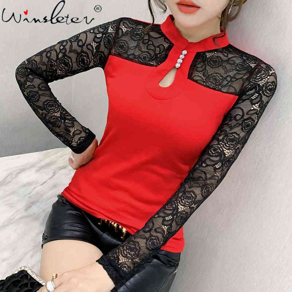 women's t-shirt fall winter clothing women european style t-shirt patchwork lace hollow out ropa mujer long sleeve cotto, White
women's t-shirt fall winter clothing women european style t-shirt patchwork lace hollow out ropa mujer long sleeve cotto, White