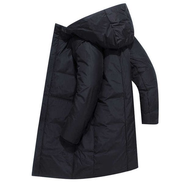 Down et medium length 2021 new men's winter coat solid color thickened white duck down, Black
Down et medium length 2021 new men's winter coat solid color thickened white duck down, Black