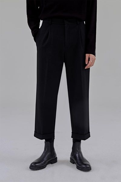 men's pants spring and autumn casual trend versatile korean loose capris handsome straight wide leg drop feeling big size, Black
men's pants spring and autumn casual trend versatile korean loose capris handsome straight wide leg drop feeling big size, Black