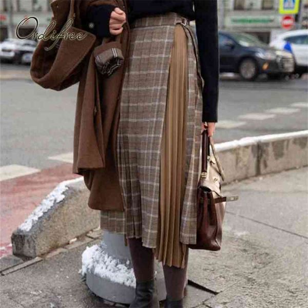 autumn winter women plaid pleated skirt high waist korean woolen vintage streetwear midi 210513, Black
autumn winter women plaid pleated skirt high waist korean woolen vintage streetwear midi 210513, Black