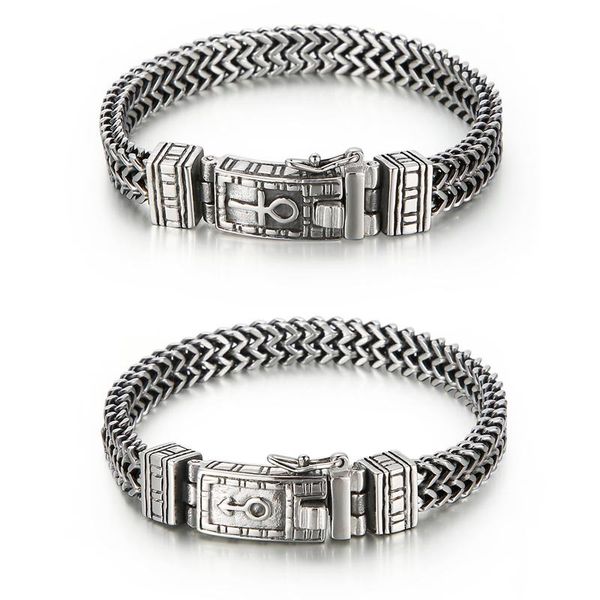 link, chain 2021 fashion couple bracelet retro stainless steel mesh two-piece men women lover gift, Black
link, chain 2021 fashion couple bracelet retro stainless steel mesh two-piece men women lover gift, Black